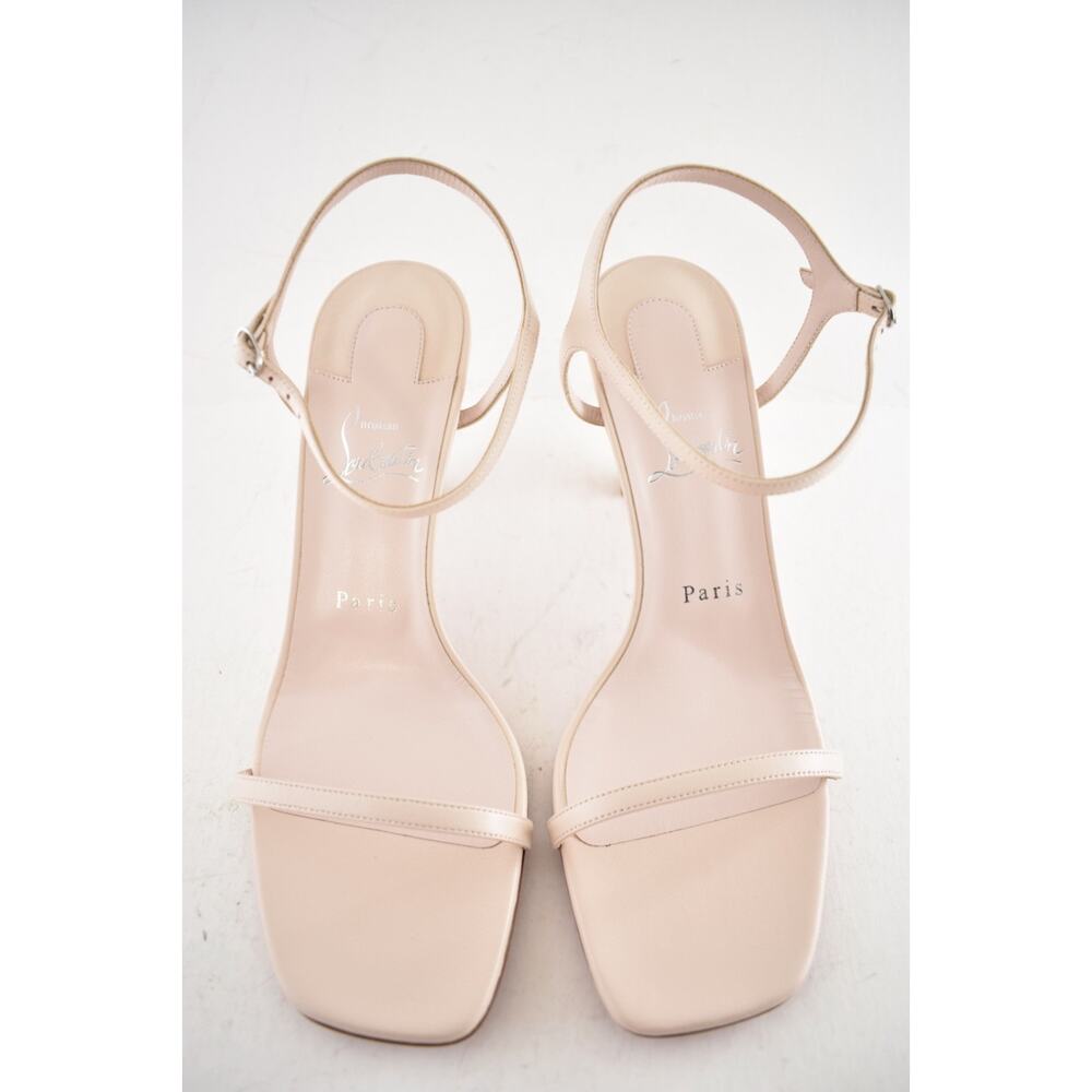 Christian Louboutin Condora Sandal 85 Leche White Pink Ankle Strap Heel Pump 40 - Picture 6 of 16